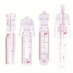 Transparent Mannequin Dress Design Template - Hand-drawn Fashion Model Pattern For Sewing & Knitting