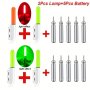 1SET 2 Lamps And 5 Batteries Electronic LED Light-emitting Rod For Night Fishing Light-emitting Stick CR425 Battery High Visibility Night Fishing Accessories