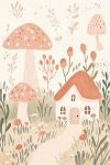 Mushroom Village Canvas Print - 600MM X 600MM