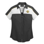 Women’s Bar & Shield Zip Front Shirt