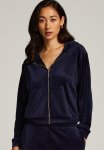 Jacket Hoody Long Sleeve Velours - Navy Blue