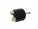 Audio Adapter 3.5MM Mono Jack - 2X Rca Socket - 3.5MM Mono Jack - 2X Rca Socket