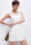 Flared-skirt Dress - White