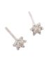 Sterling Silver Cubic Zirconia Flower Stud Earrings
