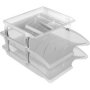 Bantex B9828 Optima Letter Tray & Organiser Set Clear