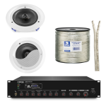 Complete 120W Commercial Audio Bundle With 4 Ceiling Speakers