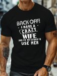 Back Off I Have A Crazy Mom Print Girls' Casual & Comfy Crew Neck Short Sleeve T-Shirt For Spring & Summer Girls' Clothes For