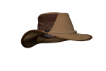 Khaki Suede Leather Hat With Mesh