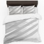 White Beams Duvet Cover Set King