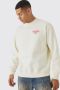 - Oversized Copenhagen Text Graphic Sweatshirt - Ecru
