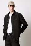 Regular Fit Denim Overshirt - Black