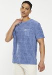 Ben Sherman Terry Textured Tee - Blue