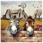 Stretched Canvas Donkey