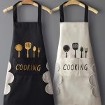 Waterproof And Oil-resistant Unisex Apron - Stain-resistant Adjustable Neck Strap Large Pocket Kitchen Apron For Cooking Baking