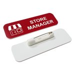Store Manager 1 X 3 Name Tag badge Red 3 Pack