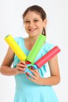 Foam Tube Water Blaster Pool Guns – 25CM Assorted Colours Set Of 3