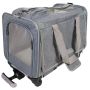 Pet Carrier With Wheels Durable Mesh Panels And Collapsible Function