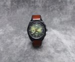 Fossil Mens Everett Chronograph Luggage Eco Leather Watch FS5858