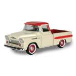 1:24 1958 Chevy Apache Fleetside Pickup Cream & Red Roof
