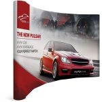 Legend Curved Banner Wall With Wings 3.5M 2.25M