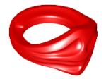 Parts Minifigure Bandana Ninja 15619 - Red