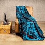 Moshoeshoe Black peacock scarlet - 155 X 165 Cm