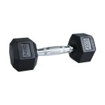 Hs Fitness 4KG Rubber Hex Dumbbell
