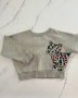 CAT MINI Boden Grey Rainbow Crop Top Sweater 2/3Y
