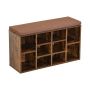 Retro-style Multi-compartment Shoe Bench