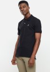 Polo Mens Stretch Pique Short Sleeve Golfer - Black