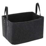 Fine Living Large Felt Storage Basket - Dark Grey