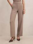 Dani Straight Leg Pants - 18 Brown Taupe Suit
