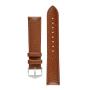 Kansas Buffalo Embossed Calf Leather In Gold Brown - 20MM / Silver