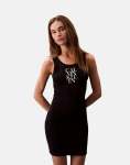 Calvin Klein Cotton 1X1 Rib Black Tank Top - XL Black