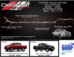 Toyota Hilux Performance Exhaust 2005- 20115 3L D4D And 4L V6 Degraaf