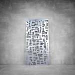 Laser Cut Screen - Design 093 - 2000 X 1000 X 20 Grey Outdoor