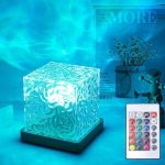 Growalleter Ocean Wave Projector Light 16-COLOR LED Shower Lamp With Remote 3D Water Ripple Projection Romantic Ambient Lighting