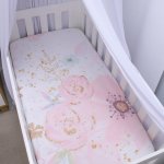 Cot Fitted Sheet Dragon Purple Lilac Girl Set