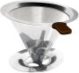 Mixpresso Pour Over Coffee Cone Dripper With Cup Stand - Paperless And Reusable Coffee Maker Filter