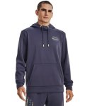 Men's Ua Armour Fleece Hoodie - Tempered Steel XL