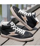 Hi-top Broque Sneaker - Black 38