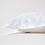 Whisper Soft 500 Thread Count Sateen Egyptian Cotton Oxford PILLOWCASE - White - Continental - Single 80 X 80CM