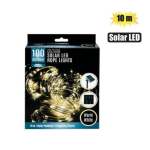100 Outdoor Solar Powered LED Rope Lights 10M Multifunction - Warm White