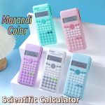 1PC Scientific Calculator Morandi 5-COLOR Function Calculator 10 DIGIT+2 Line Display 240 Function Calculation Lcd Large Screen 