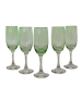 Champagne Glasses 190ML 6 Piece Green