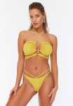 Pile Detailed Bikini Bottom - Green