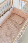 Pink Gingham Cotton Cot Duvet Cover - Incl Pillow Inner