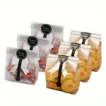 60PCS Black Polka Dot Frosted Gift Bags With Self-adhesive Stickers 22.5CM X 8.99CM - Perfect For Diy Jewelry & Crafts