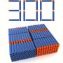 100/300pcs 7.2cm Soft Cotton Foam Dart Supplementary Bullet (Two Types: Round Head/Suction Cup) Foam Bullets Blue