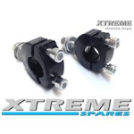 Set Dirt Bike Handle Bar Clamps In Silver